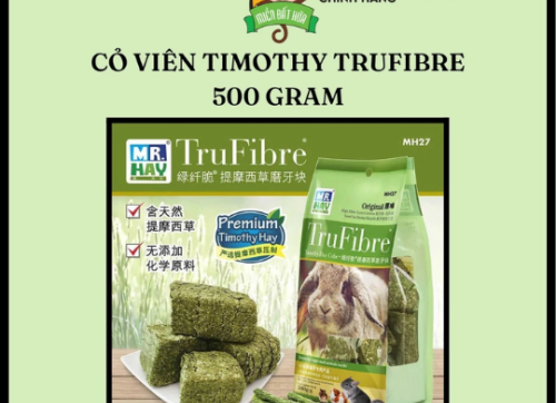 Ăn dặm thỏ bọ - Cỏ viên Timothy Trufibre chính hãng Mr.Hay 500 gram dành cho thỏ, bọ, chinchilla,...