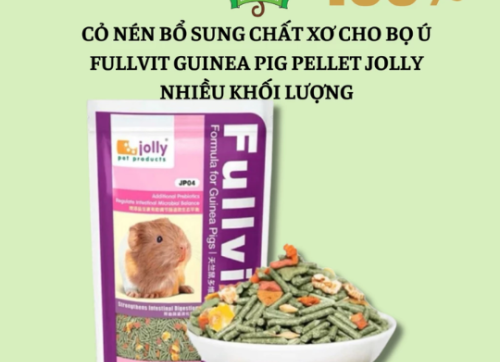 Thức ăn thỏ, bọ - Cỏ nén cho Bọ ú bổ sung chất xơ nguyên chất Fullvit Guinea Pig Pellet Jolly 1kg