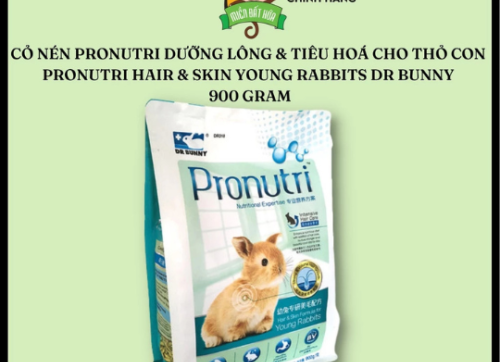 Thức ăn thỏ bọ - Cỏ nén Pronutri dưỡng lông & tiêu hoá cho thỏ con chính hãng Dr.Bunny 900 gram dành cho thỏ