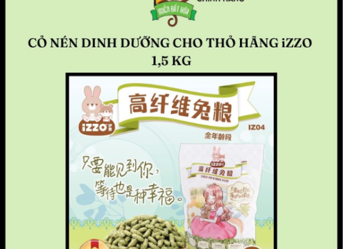 Thức ăn thỏ bọ - Cỏ nén dinh dưỡng cho thỏ chính hãng iZZO hỗ trợ tiêu hoá xuất xứ HongKong 1,5kg