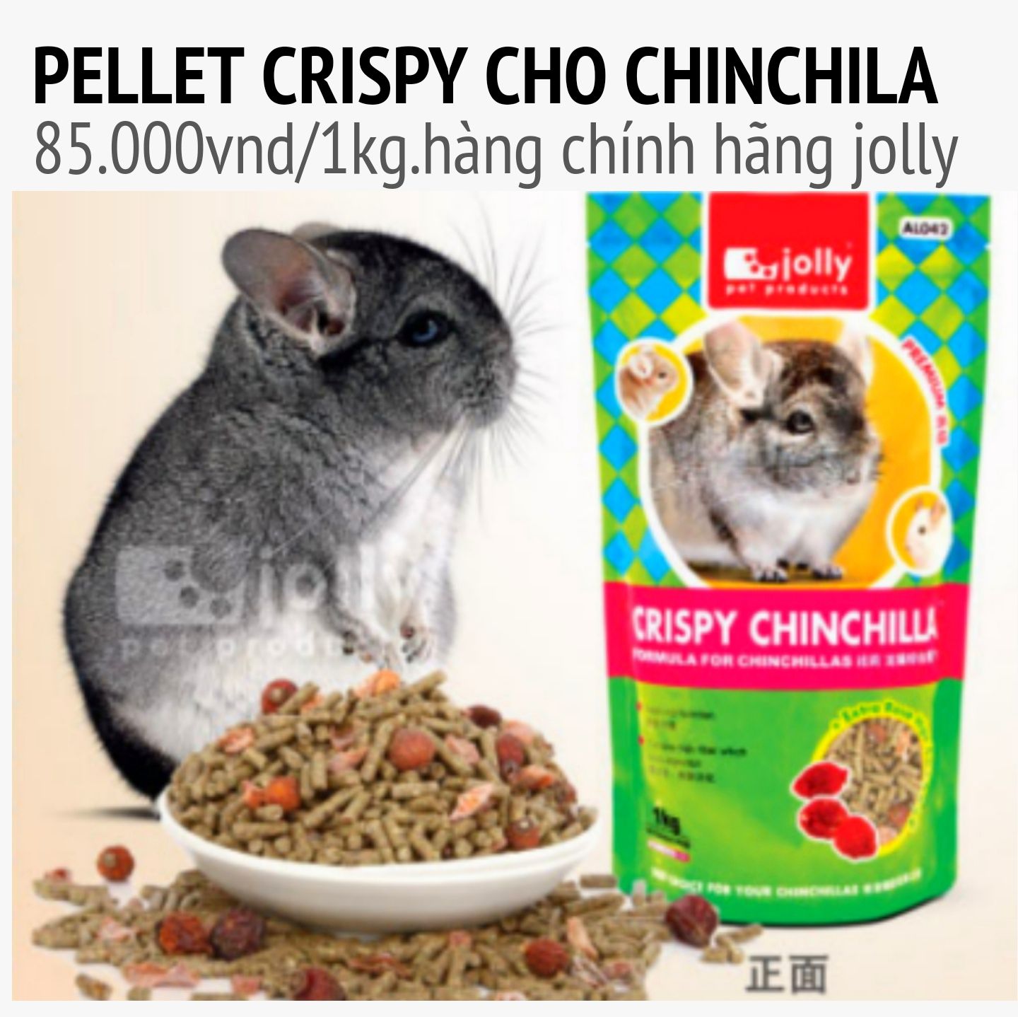 Pellet crispy cho chinchila