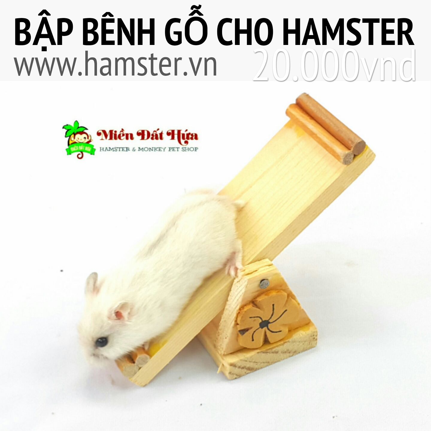 bập bênh gỗ cho hamster 30k