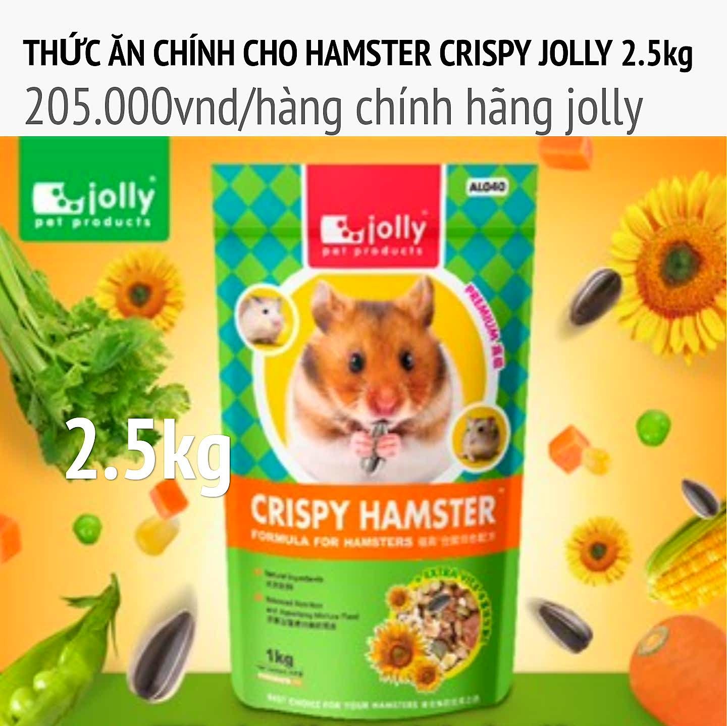 THỨC ĂN CHÍNH CHO HAMSTER CRISPY 2,5KG
