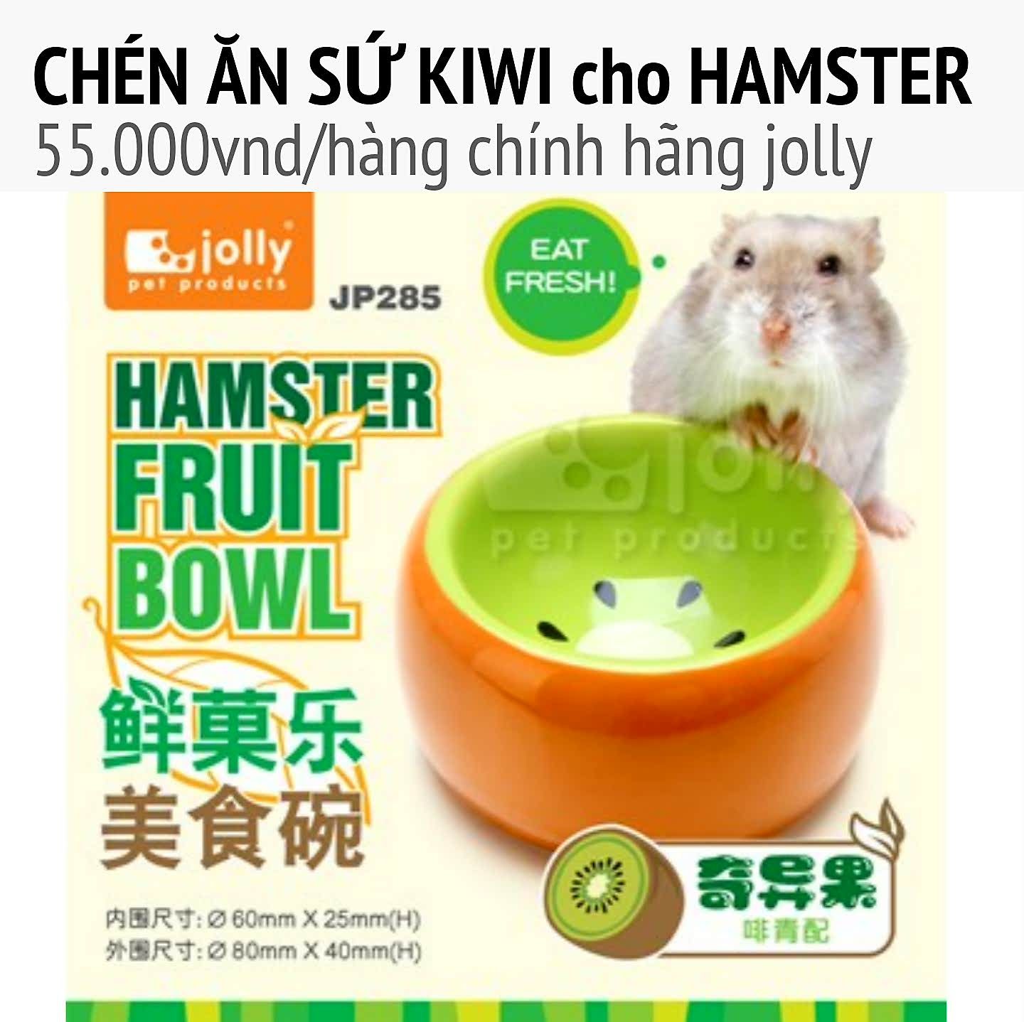 Chén ăn trái kiwi  jolly cho hamster